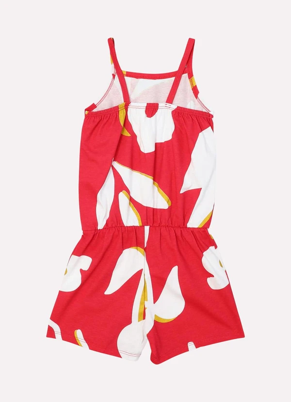 Kyly - Macaquinho Infantil Menina Flores Vermelho 3