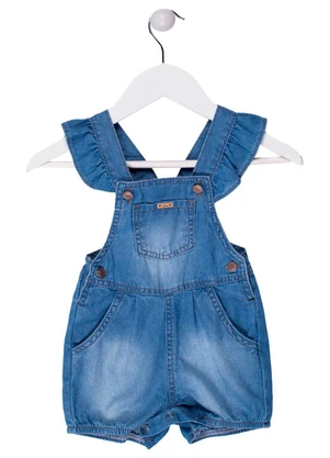 Milon - Macaquinho Infantil Menina Jeans - MILON