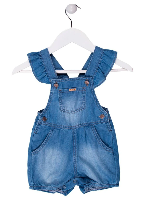 Milon - Macaquinho Infantil Menina Jeans