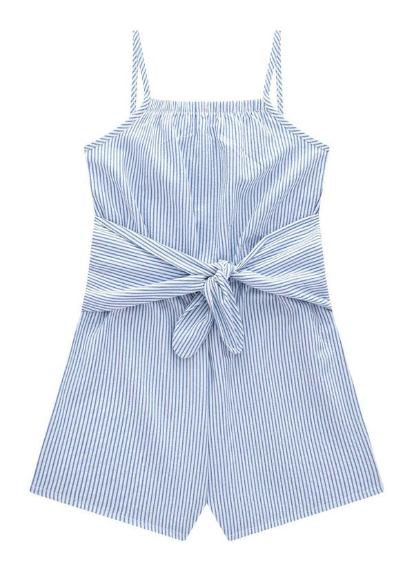 Milon - Macaquinho Infantil Menina Listrado Azul 2