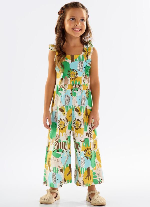 Up Baby - Macaquinho Infantil para Menina Verde