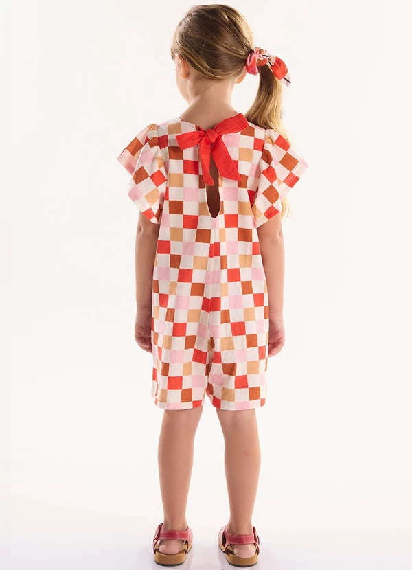 Três e Já - Macaquinho Infantil Viscolinho Bege 2