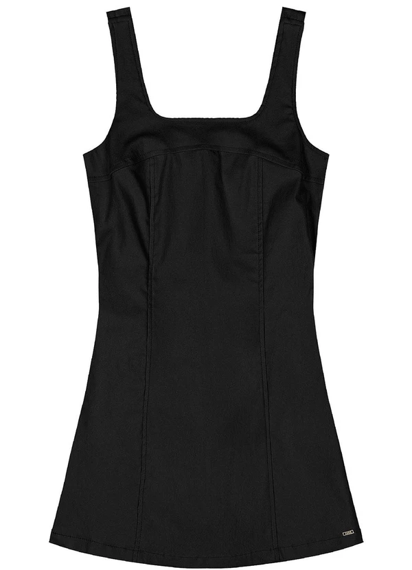 Gloss - Macaquinho Juvenil em Tecido Bengaline Preto 3