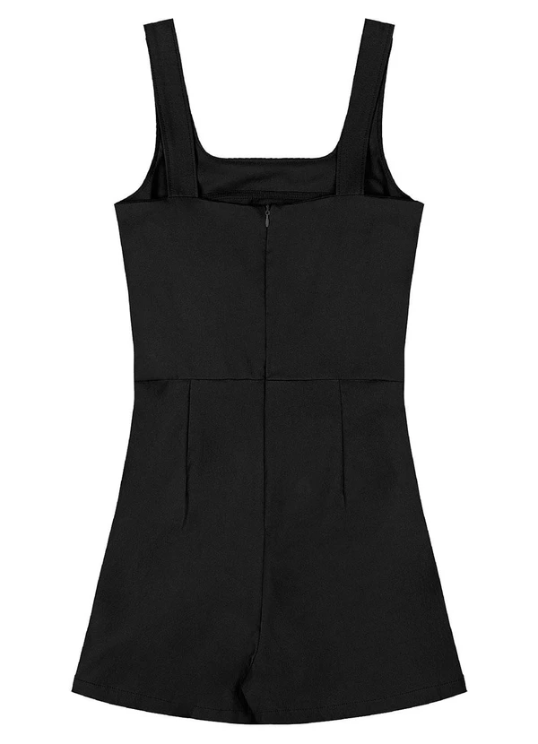 Gloss - Macaquinho Juvenil em Tecido Bengaline Preto 4