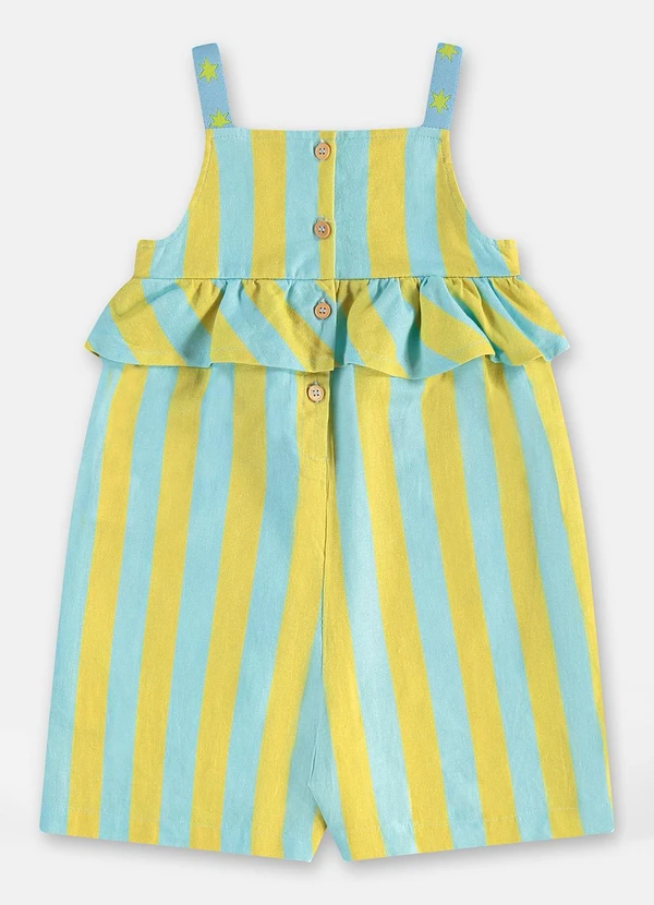 Três e Já - Macaquinho Menina com Linho Três e Já Verde 4