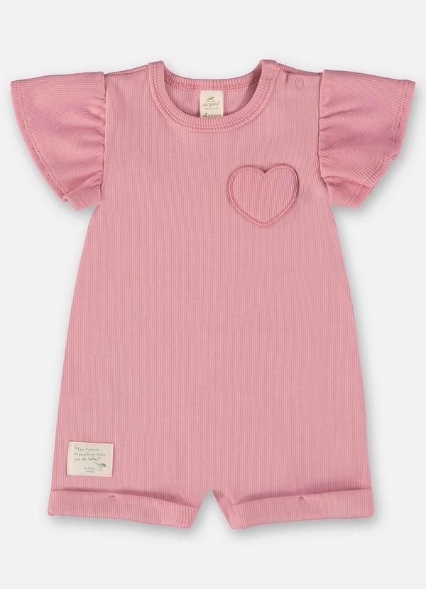 Up Baby - Macaquinho Nature para Bebê Menina Rosa