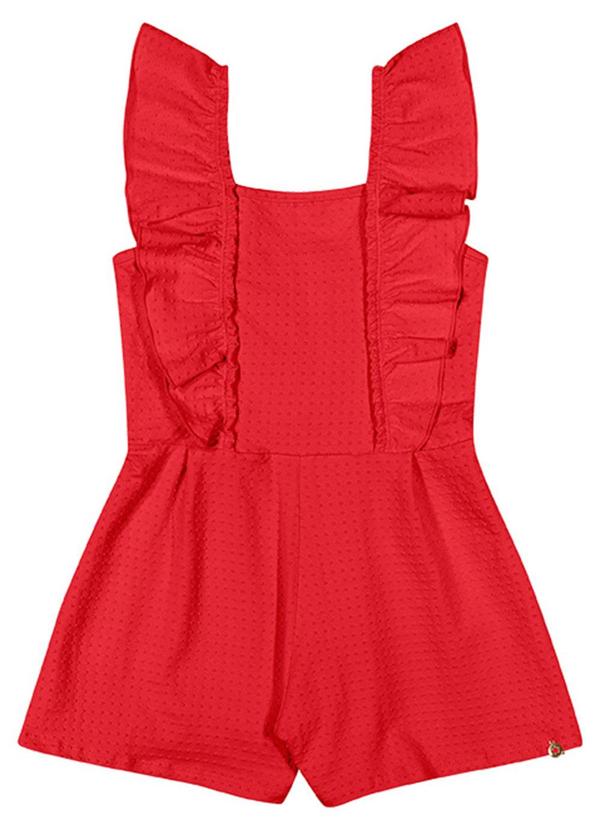 Alenice - Macaquinho Nice Season Menina Vermelho