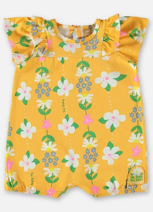 Up Baby - Macaquinho para Bebê em Cotton Laranja - UP BABY