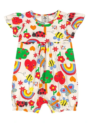 Quimby - Macaquinho para Bebê em Cotton Branco - QUIMBY