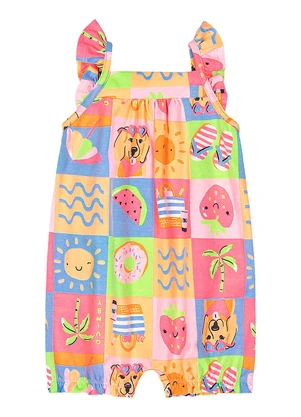 Quimby - Macaquinho para Bebê em Cotton Estampado - QUIMBY
