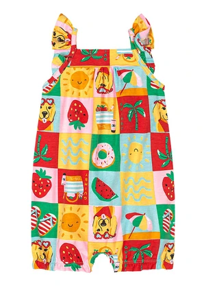 Quimby - Macaquinho para Bebê em Cotton Estampado - QUIMBY