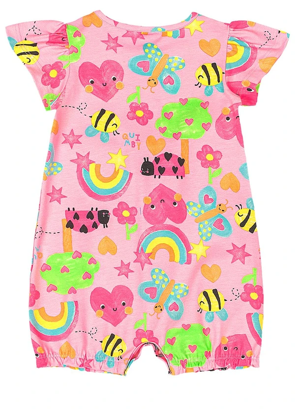 Quimby - Macaquinho para Bebê em Cotton Rosa 3