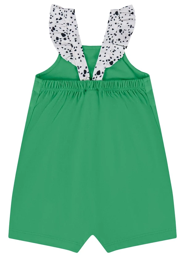 Três e Já - Macaquinho para Bebê em Meia Malha Verde 4