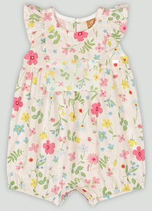 Macaquinho para Bebê Menina Up Baby Branco - UP BABY