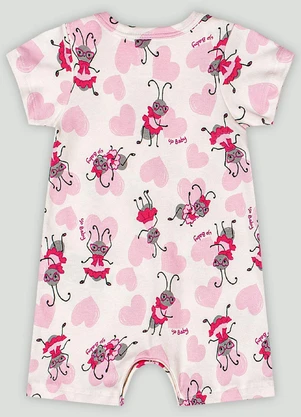Up Baby - Macaquinho para Bebê Menina Branco - UP BABY