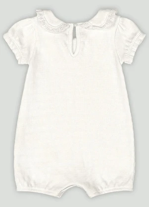 Macaquinho para Bebê Menina Up Baby Branco - UP BABY