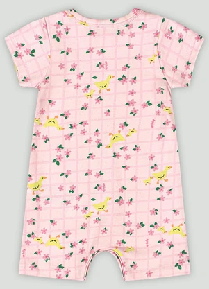 Up Baby - Macaquinho para Bebê Menina Rosa - UP BABY