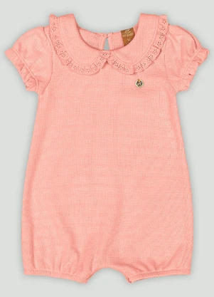 Up Baby - Macaquinho para Bebê MeninaRosa - UP BABY