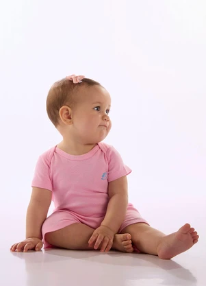 Up Baby - Macaquinho para Bebê Unissex Rosa - UP BABY
