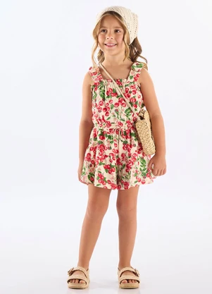 Macaquinho para Menina em Cotton Up Baby Branco - UP BABY