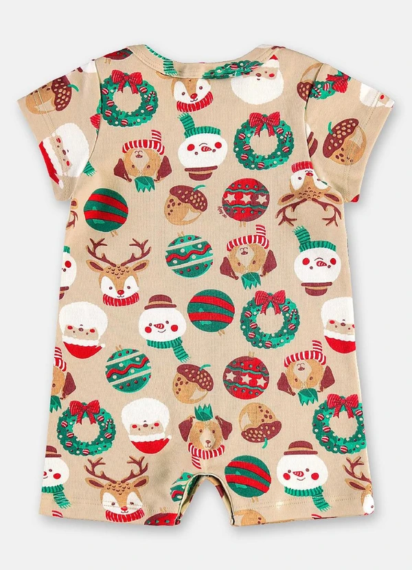 Up Baby - Macaquinho Pijama Bebê Unissex Bege 3