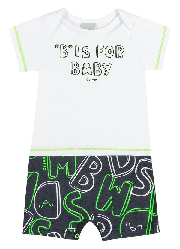Quimby - Macaquinho Pijama para Bebê Branco 2