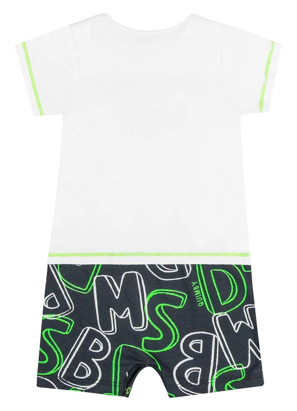 Quimby - Macaquinho Pijama para Bebê Branco 3