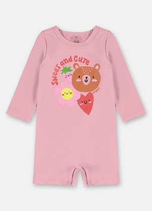Up Baby - Macaquinho Praia Malha Fps+50 Rosa - UP BABY