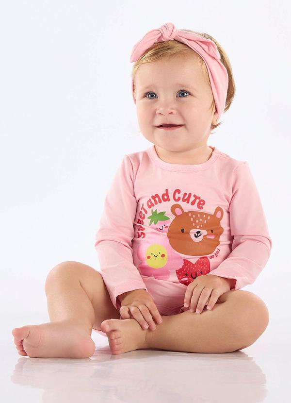 Up Baby - Macaquinho Praia Malha Fps+50 Rosa
