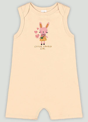 Up Baby - Macaquinho Regata para Bebê MeninaLaranja - UP BABY
