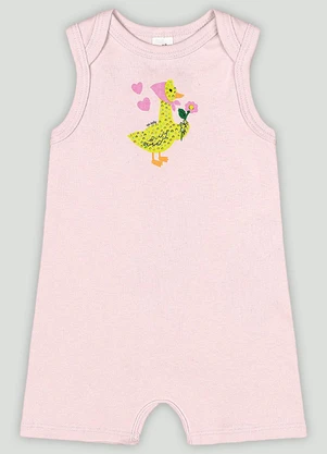 Macaquinho Regata para Bebê Menina Up Baby Rosa - UP BABY