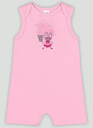 Macaquinho Regata para Bebê Menina Up Baby Rosa - UP BABY