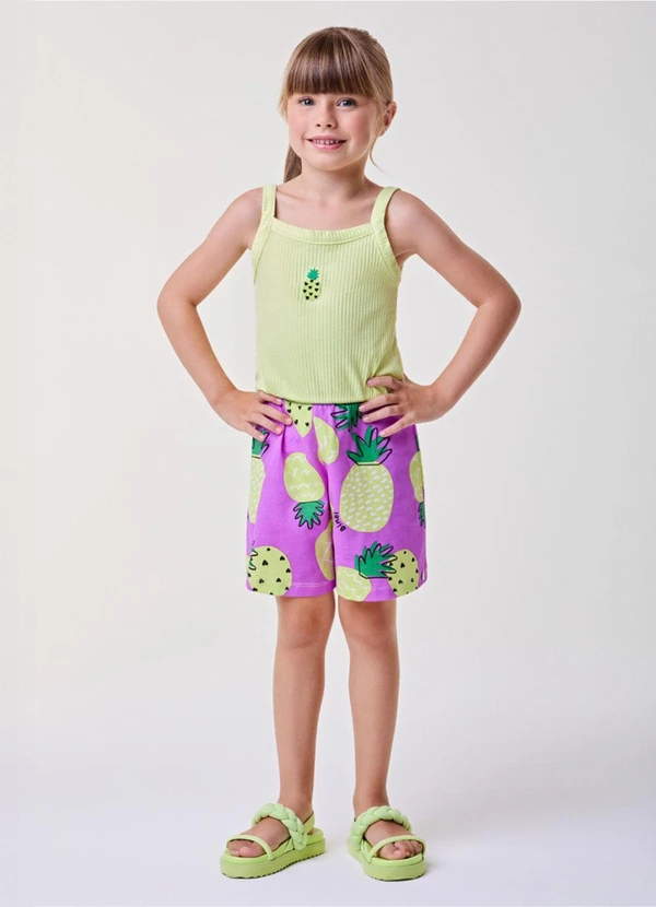 Bimbi - Macaquinho Rosa com Abacaxis Amarelo 2