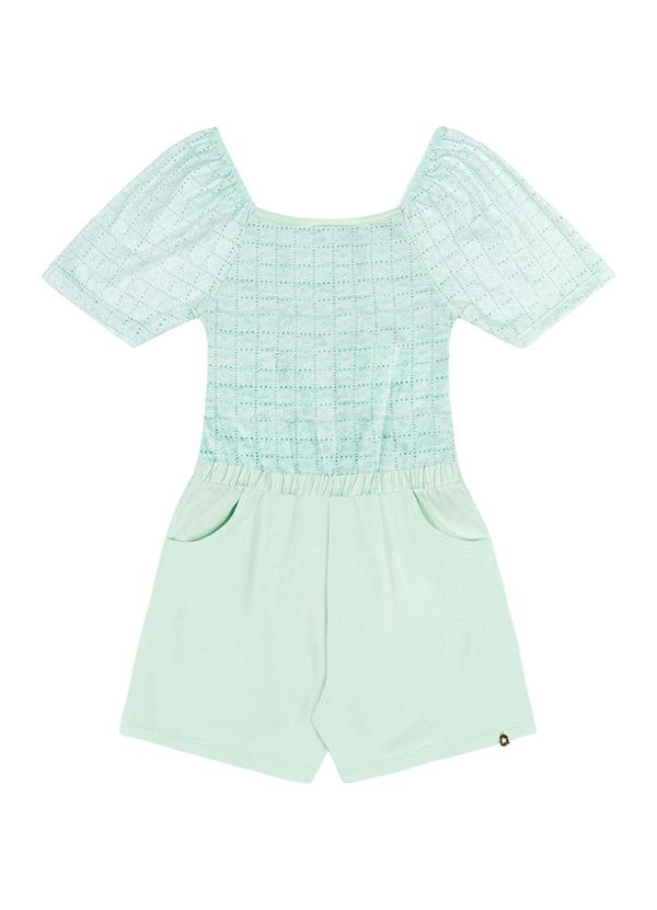 Alenice - Macaquinho Sofisticado para Menina Verde