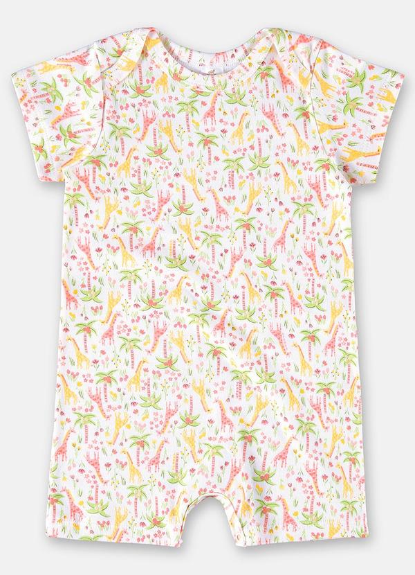 Up Baby - Macaquinho Suedine Bebê Menina Amarelo