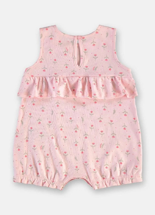 Up Baby - Macaquinho Suedine Bebê Menina Rosa 3