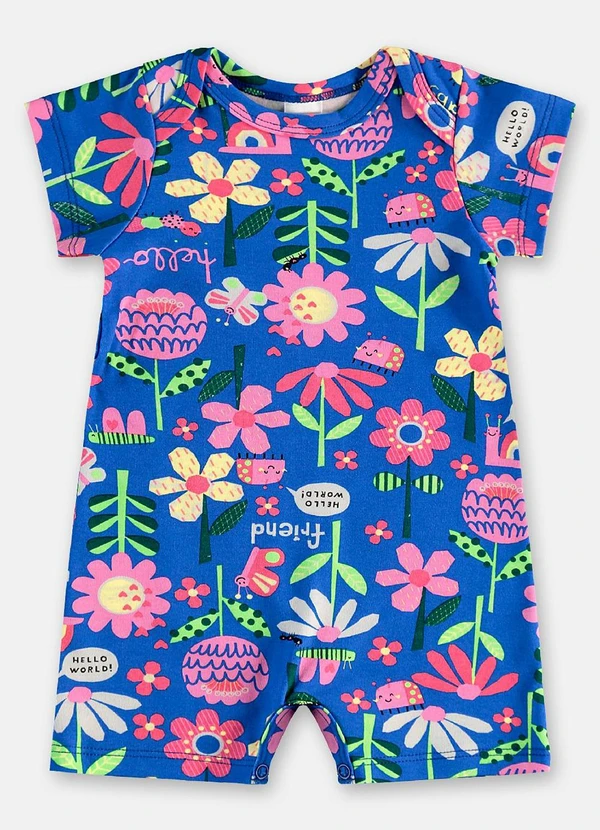 Up Baby - Macaquinho Suedine Essentials Azul