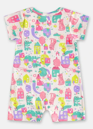 Up Baby - Macaquinho Suedine Essentials Branco - UP BABY