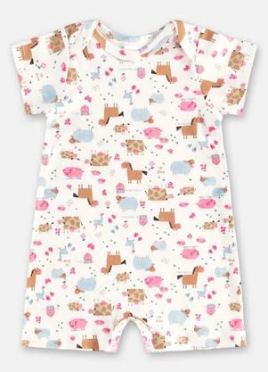 Up Baby - Macaquinho Suedine Essentials Branco - UP BABY