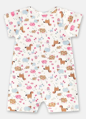 Up Baby - Macaquinho Suedine Essentials Branco - UP BABY