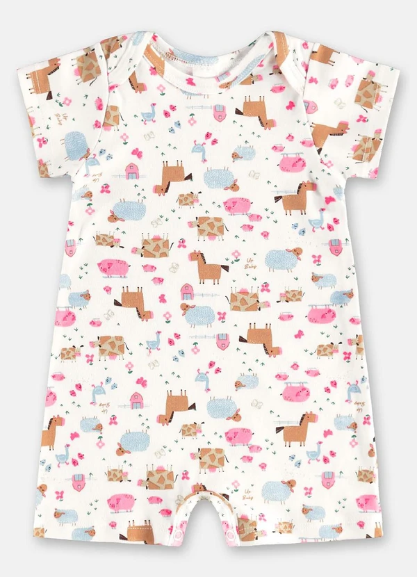 Up Baby - Macaquinho Suedine Essentials Branco