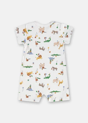 Up Baby - Macaquinho Suedine Estampado - UP BABY