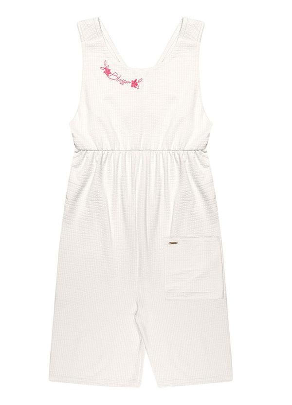 Alenice - Macaquinho Transpassado Menina Branco