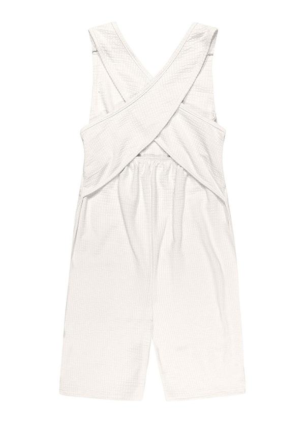 Alenice - Macaquinho Transpassado Menina Branco 2