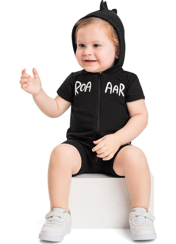 Quimby - Macaquinho Unissex Básico para Bebê Preto