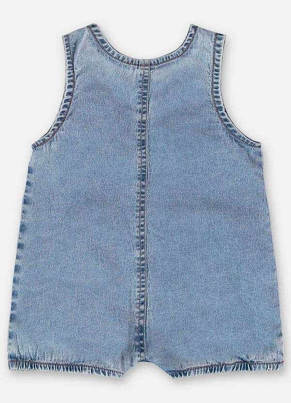 Up Baby - Macaquinho Unissex Bebê em Jeans Azul 4