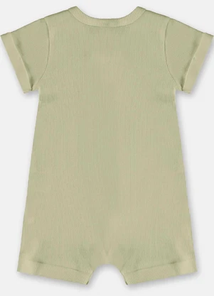Up Baby - Macaquinho Unissex Bebê em Ribana Verde - UP BABY