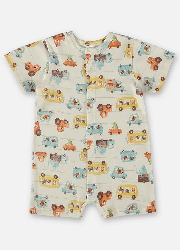 Up Baby - Macaquinho Unissex Bebê em Suedine Bege 1