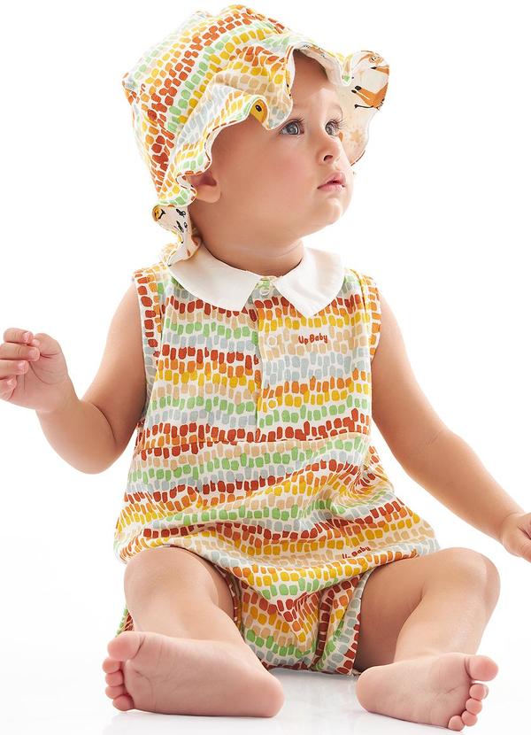Up Baby - Macaquinho Unissex para Bebê Amarelo