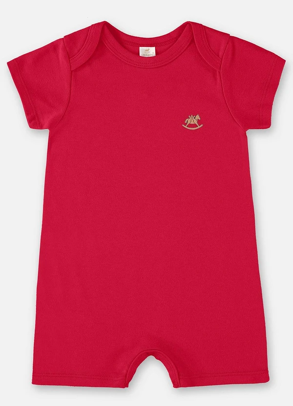 Up Baby - Macaquinho Unissex para Bebê Vermelho